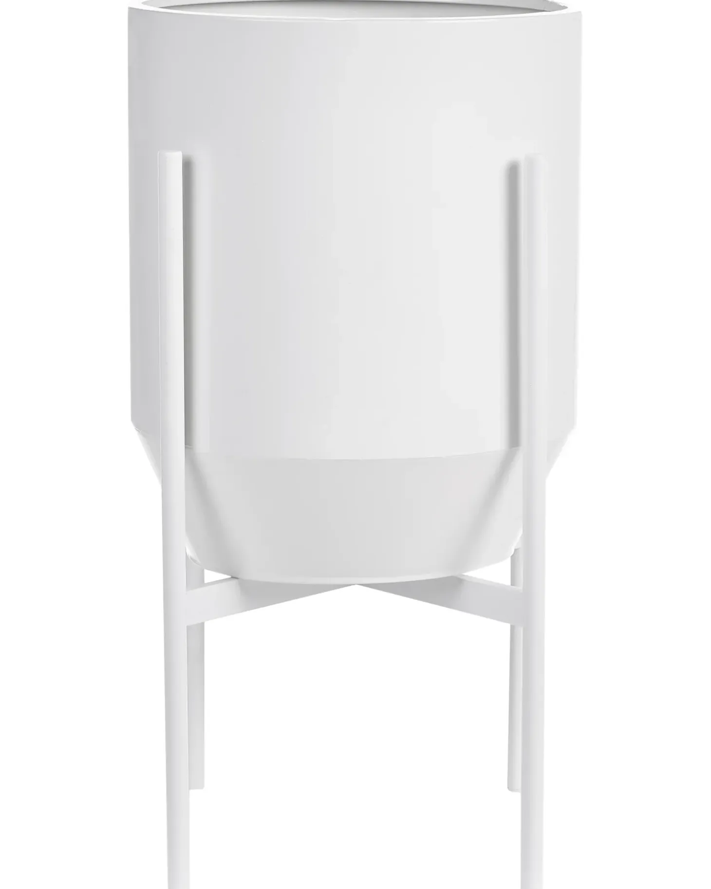 Forhøjet plantekrukke HYBRIDUM Metal 33 cm Hvid
