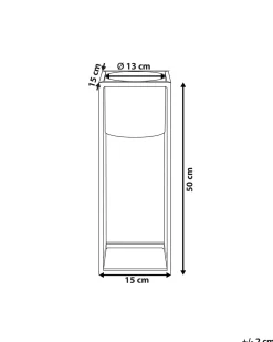 Forhøjet plantekrukke IDRA 15 cm Sort Metal
