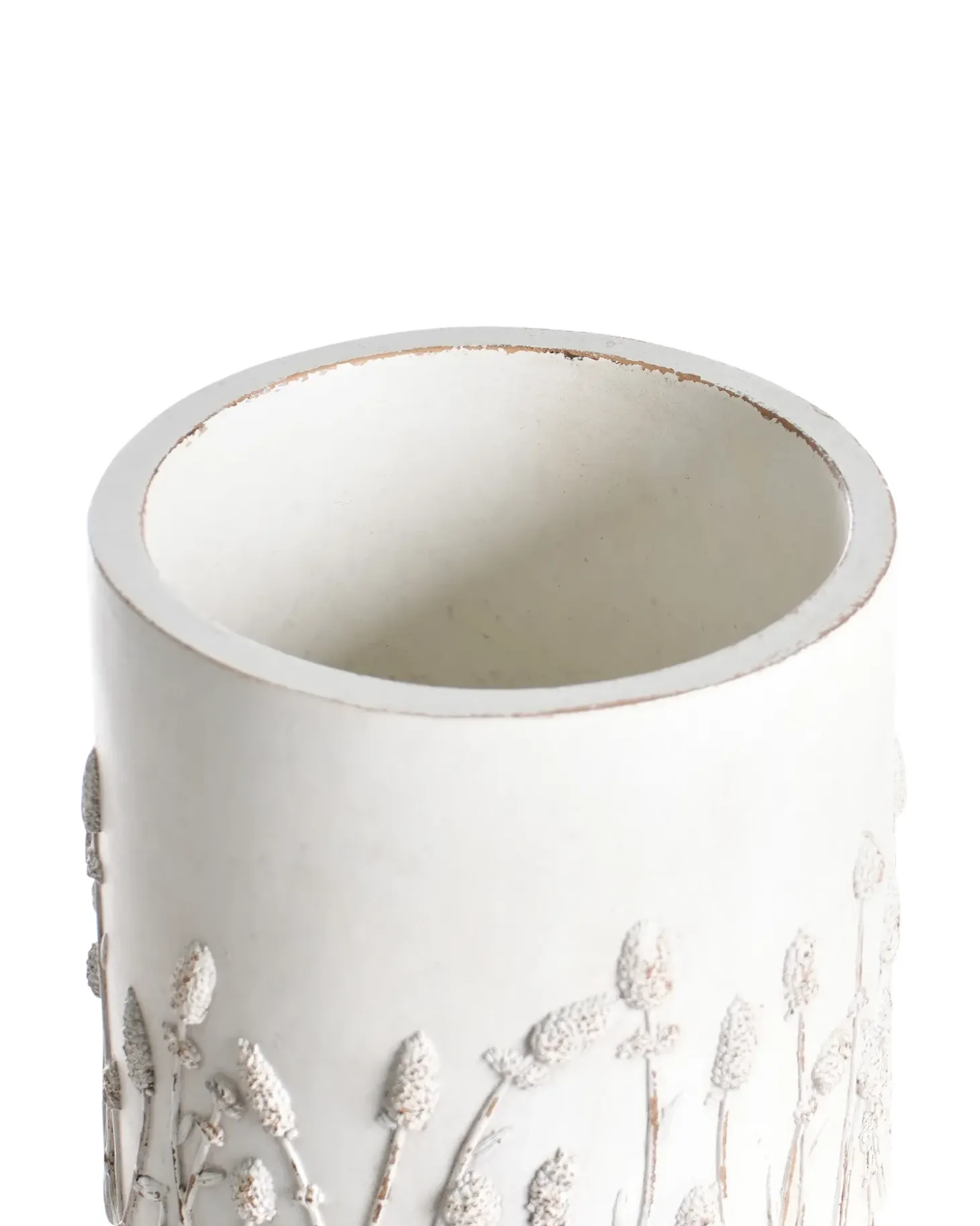 Forhøjet plantekrukke JANINA 24 cm Cremehvid