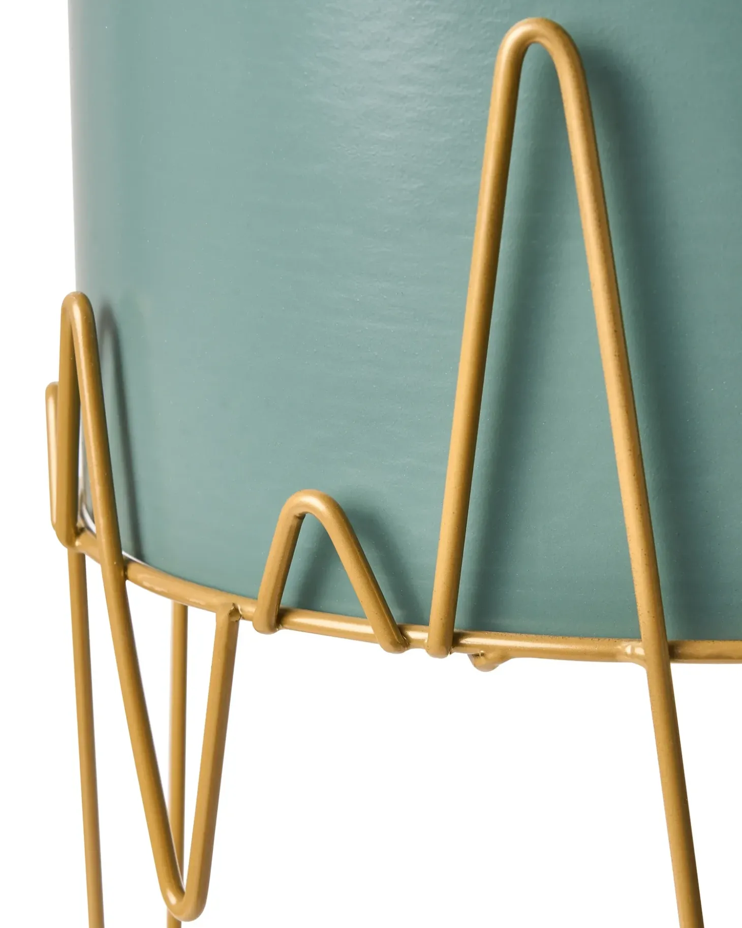 Forhøjet plantekrukke KALANDRA 29 cm Mørkegrøn Metal