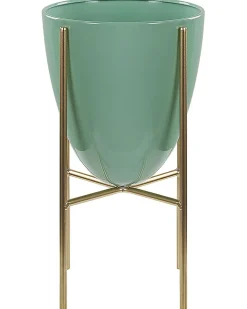 Forhøjet plantekrukke LEFKI 16 cm Mintgrøn Metal