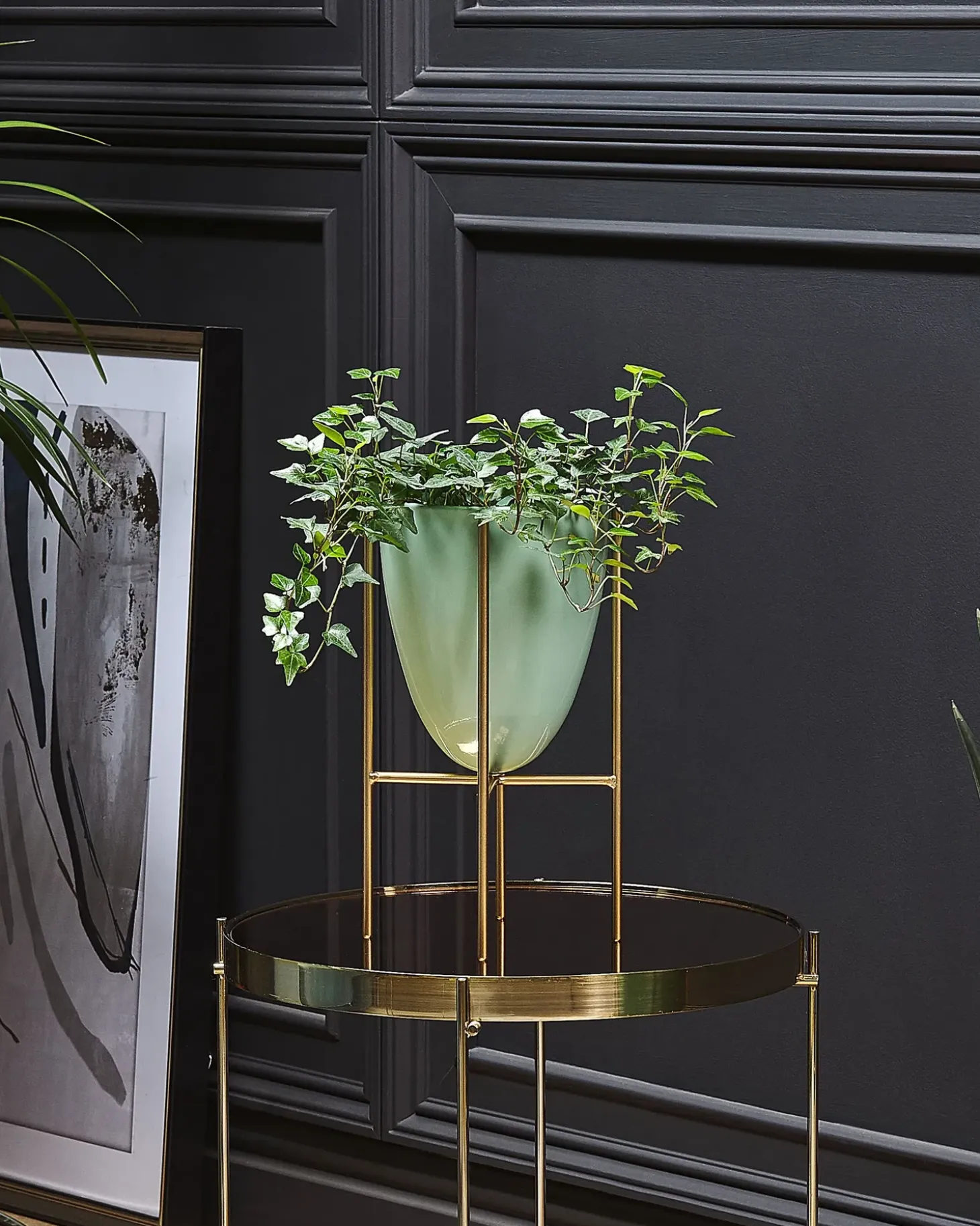 Forhøjet plantekrukke LEFKI 16 cm Mintgrøn Metal