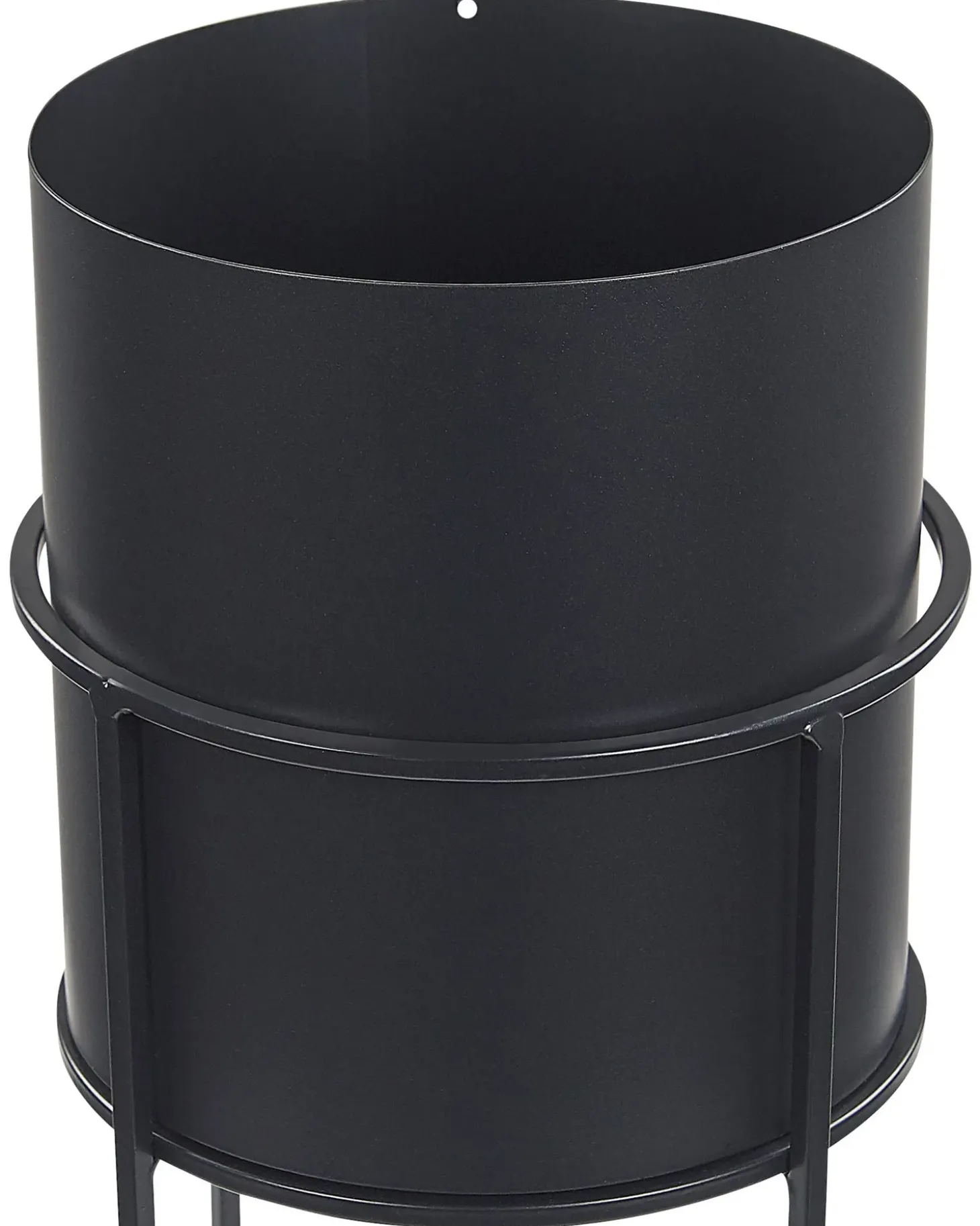 Forhøjet plantekrukke MILEA 16 cm Sort Metal
