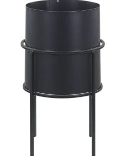 Forhøjet plantekrukke MILEA 16 cm Sort Metal