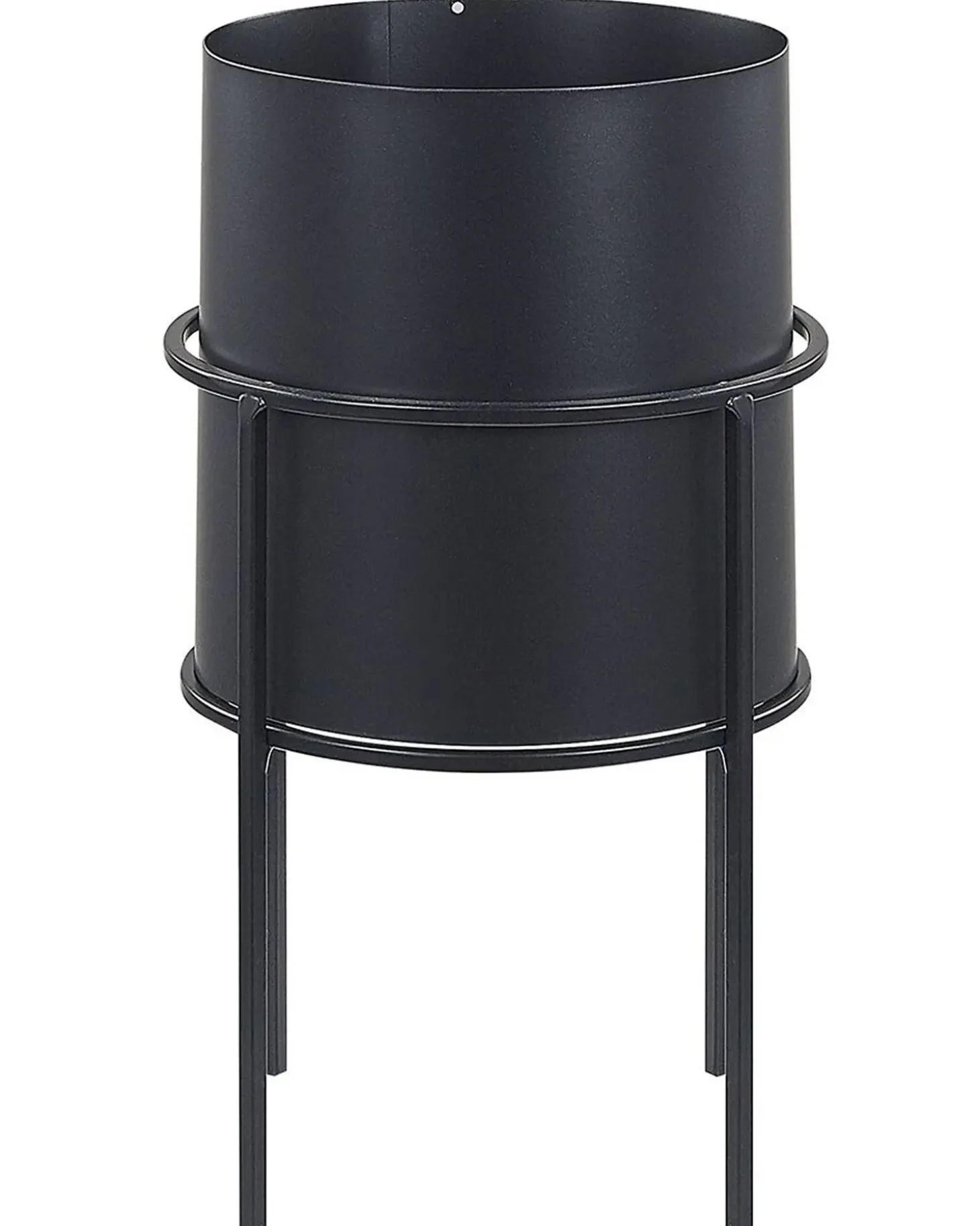 Forhøjet plantekrukke MILEA 16 cm Sort Metal
