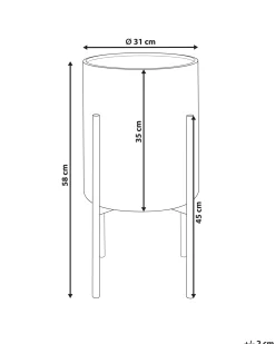 Forhøjet plantekrukke NEMOROSA Metal 31 cm Hvid