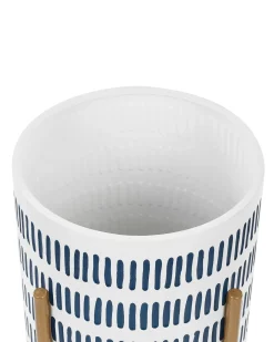 Forhøjet plantekrukke NEMOROSA Metal 31 cm Hvid