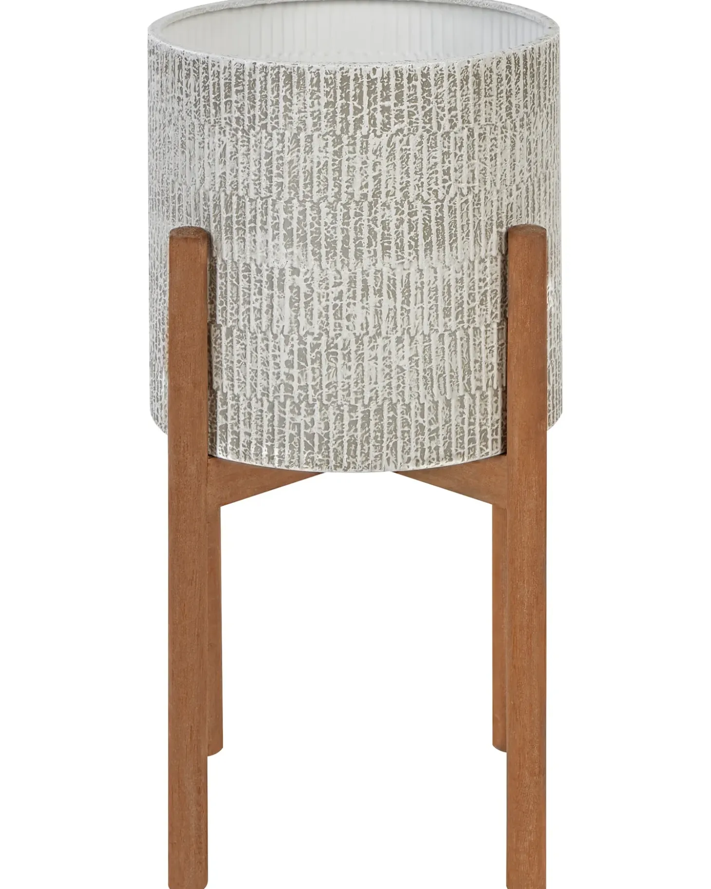 Forhøjet plantekrukke PINSAPO Metal 30 cm Grå