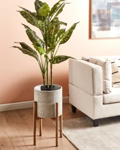 Forhøjet plantekrukke PINSAPO Metal 30 cm Grå