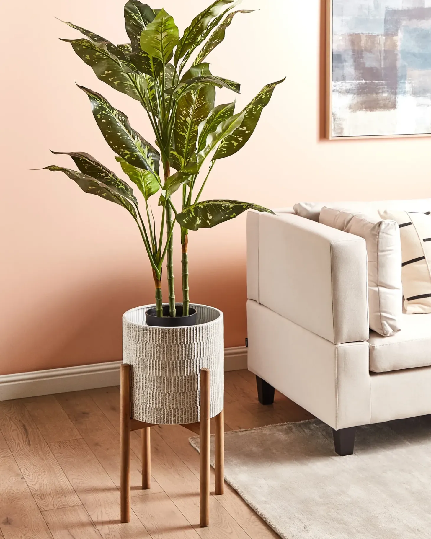 Forhøjet plantekrukke PINSAPO Metal 30 cm Grå
