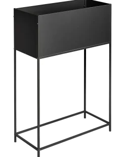 Forhøjet plantekrukke TAPIEN Metal 70 cm Sort