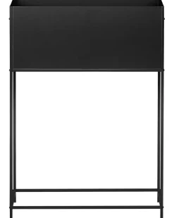 Forhøjet plantekrukke TAPIEN Metal 70 cm Sort