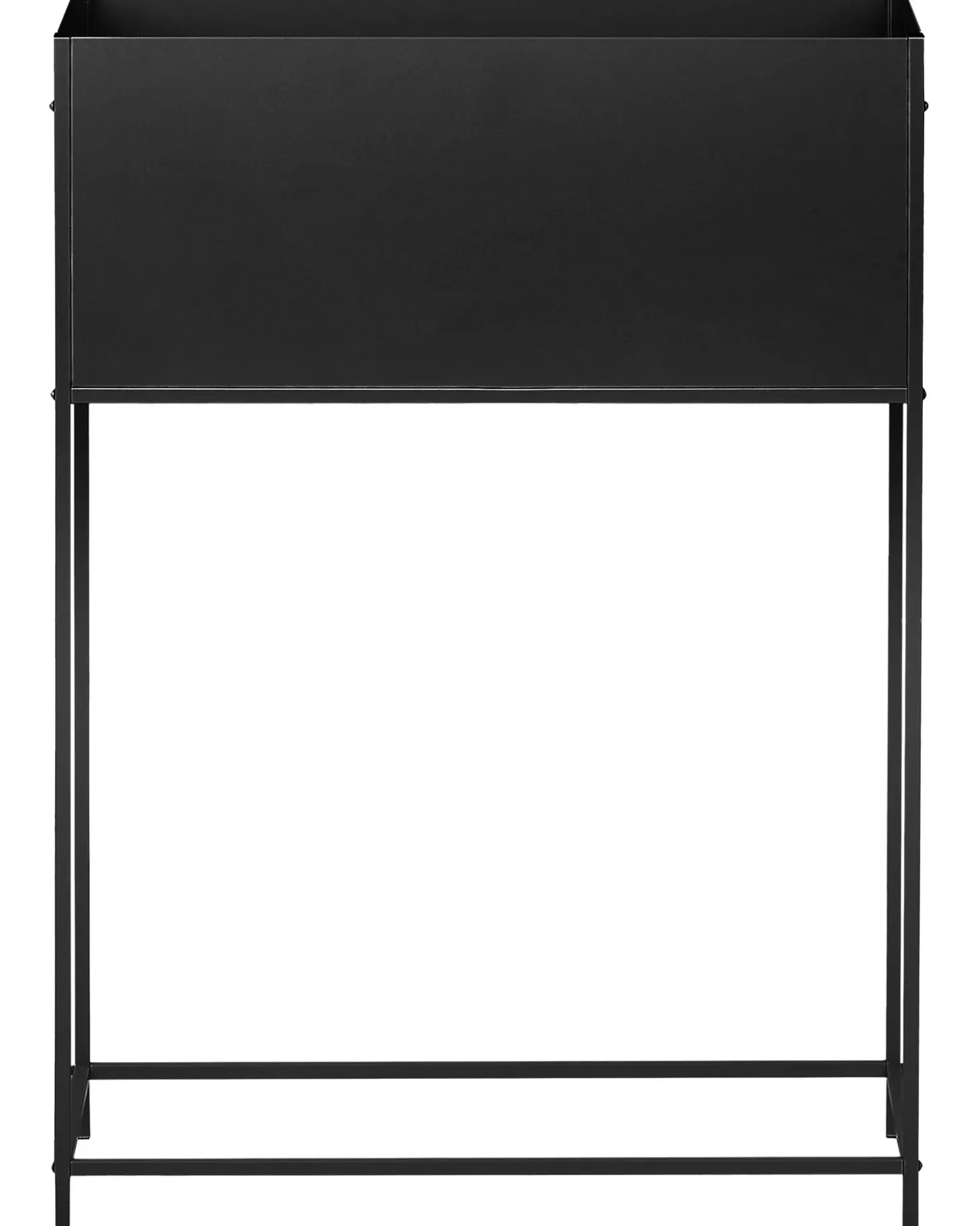 Forhøjet plantekrukke TAPIEN Metal 70 cm Sort