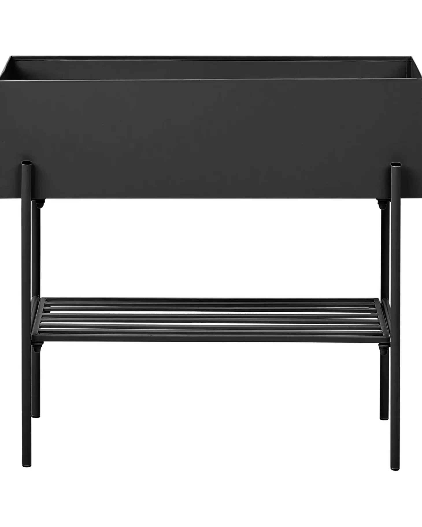 Forhøjet plantekrukke VINCA Metal 70 cm Sort