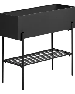 Forhøjet plantekrukke VINCA Metal 70 cm Sort