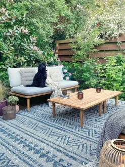 FRASCATI 4 personers Loungesæt med bord Lysegrå Certificeret akacietræ