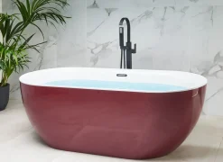 Fritstående badekar CARRERA 170 x 80 cm Bordeaux