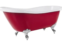 Fritstående badekar CAYMAN 153 x 77 cm Rød