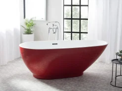 Fritstående badekar GUIANA 173 x 82 cm Rød
