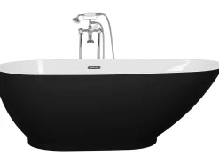 Fritstående badekar GUIANA 173 x 82 cm Sort/hvid