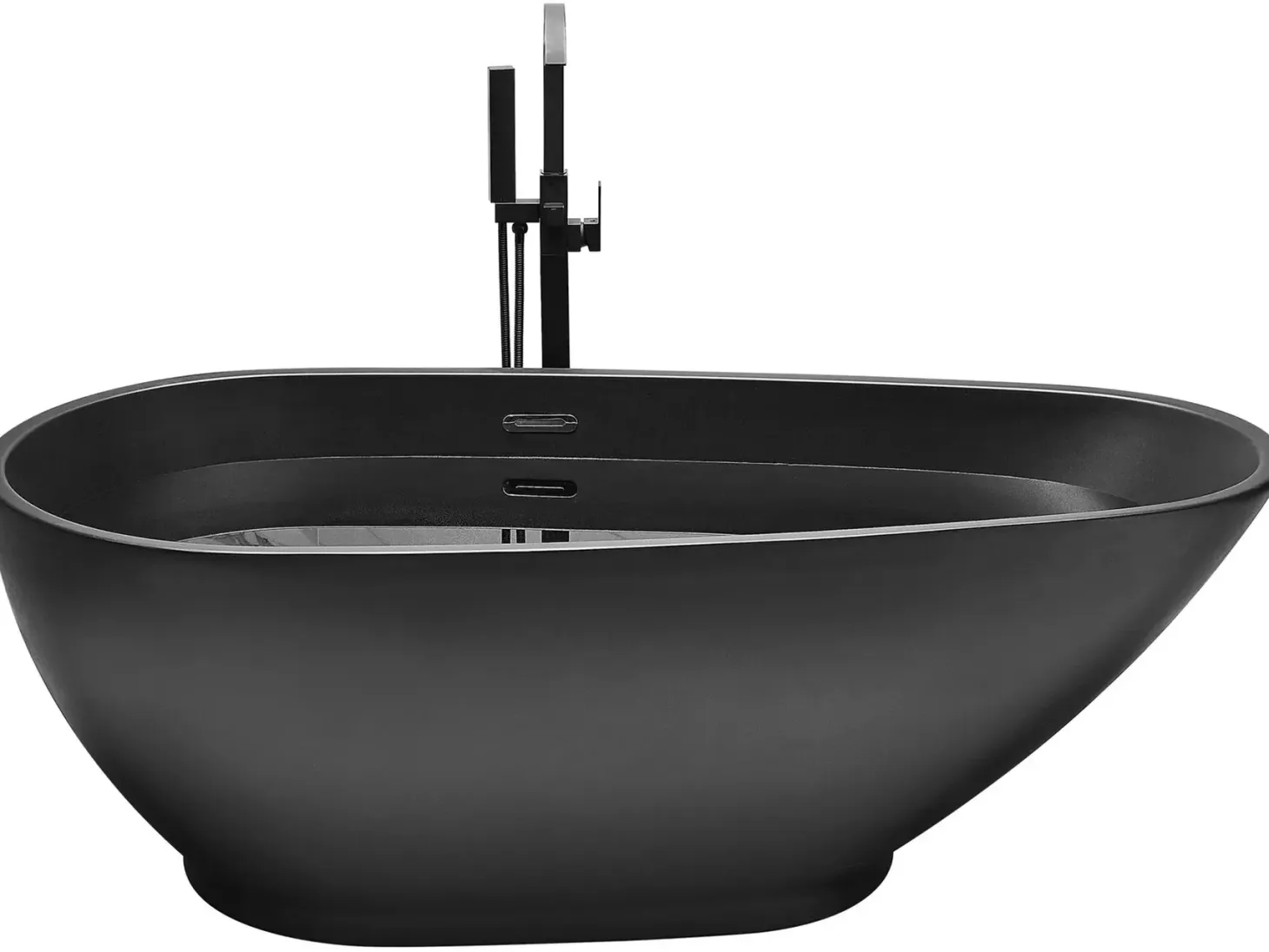 Fritstående badekar GUIANA 173 x 82 cm Sort