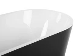 Fritstående badekar HAVANA 150 x 75 cm Sort/hvid