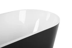 Fritstående badekar HAVANA 170 x 73 cm Sort/hvid