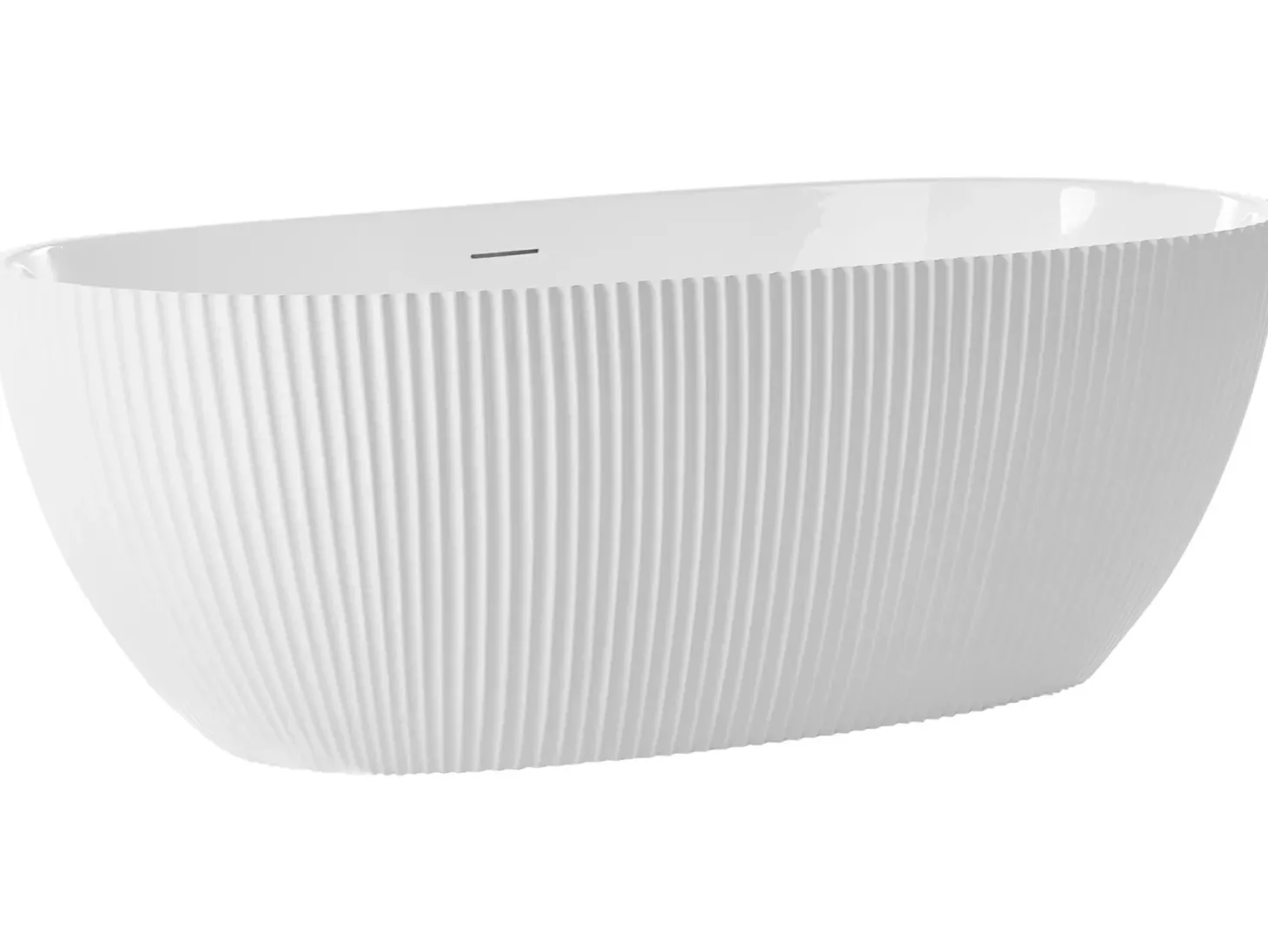 Fritstående badekar JUTAI 170 x 81 cm Hvid