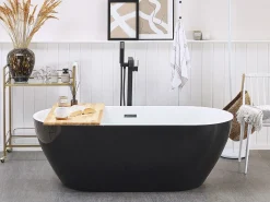 Fritstående badekar NEVIS 150 x 75 cm Sort