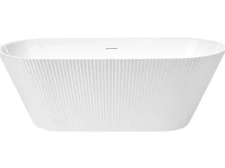 Fritstående badekar POTOSI 169 x 77 cm Hvid