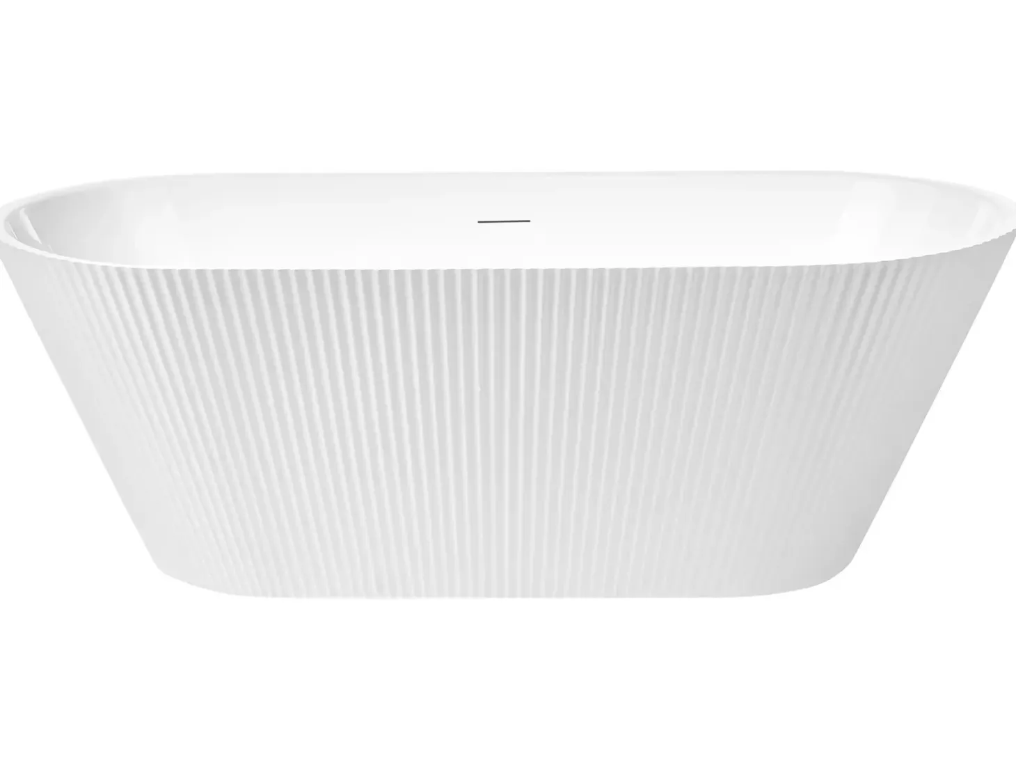 Fritstående badekar POTOSI 169 x 77 cm Hvid