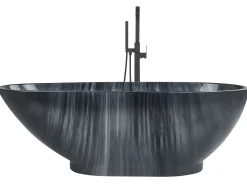 Fritstående badekar RIOJA 170 x 80 cm Sort marmor