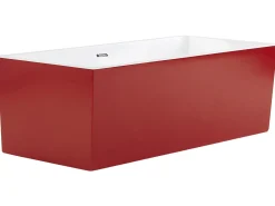Fritstående badekar RIOS 170 x 80 cm Rød
