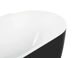 Fritstående badekar ROTSO 170 x 80 cm Sort/hvid