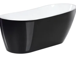 Fritstående badekar SOLARTE 170 x 78 cm Sort/hvid