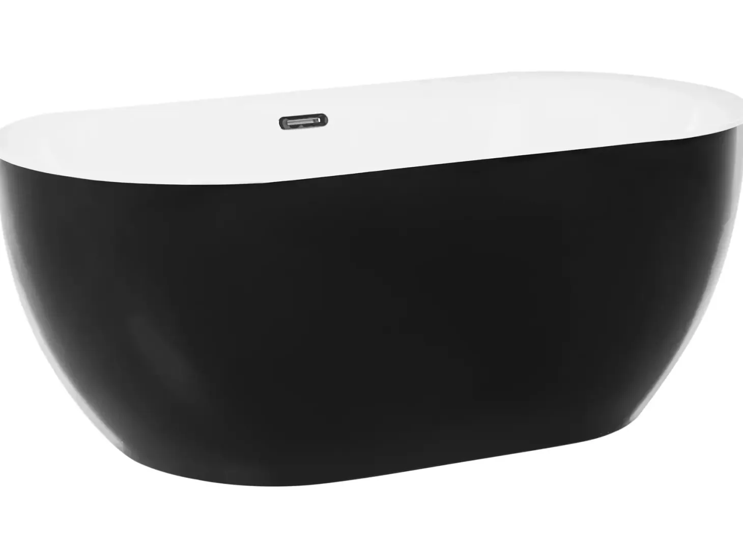 Fritstående badekar ULLUM 150 x 75 cm Sort