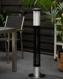 Fritstående infrarød terrassevarmer VEZUVIO 1500 W Sort
