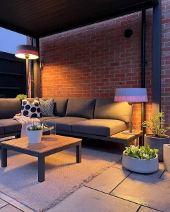 Fritstående infrarød terrassevarmer OLLERIA 1500 W Grå