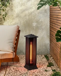 Fritstående infrarød terrassevarmer TUNUPA 1500 W Sort