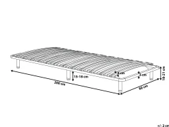 Fritstående sengebund med lameller COMBOURG 90 x 200 cm
