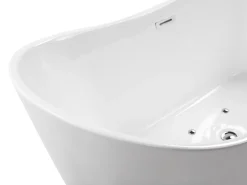 Fritstående spabad med LED ANTIGUA 168 x 80 cm Hvid
