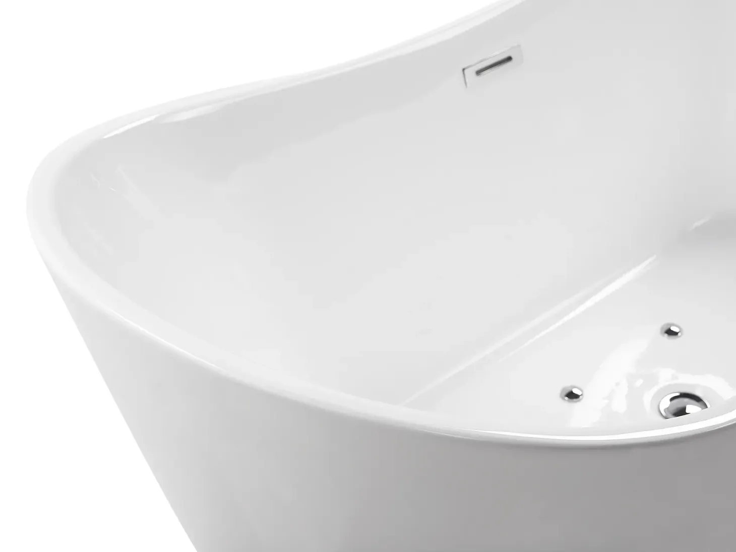Fritstående spabad med LED ANTIGUA 168 x 80 cm Hvid