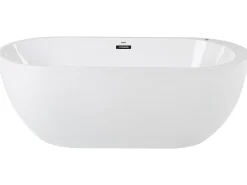 Fritstående spabad med LED NEVIS 170 x 80 cm Hvid