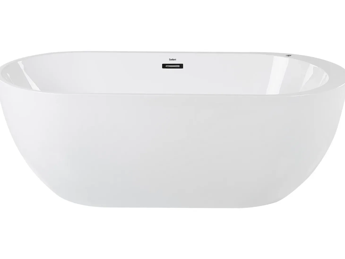 Fritstående spabad med LED NEVIS 170 x 80 cm Hvid