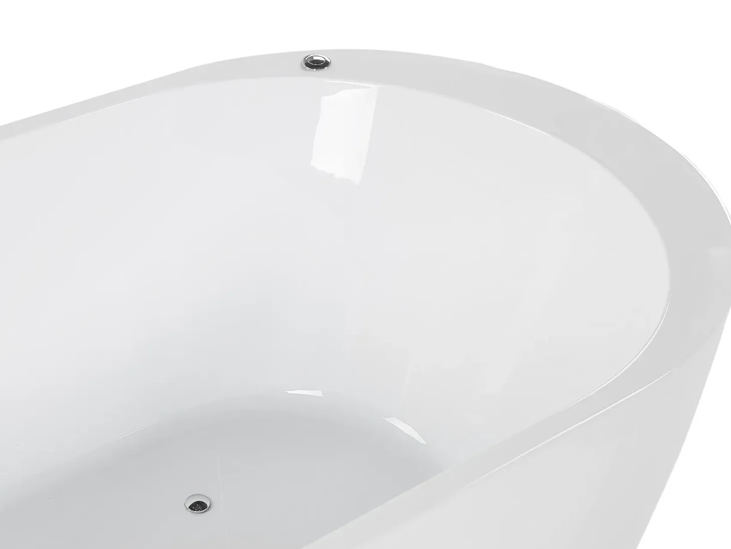 Fritstående spabad med LED NEVIS 170 x 80 cm Hvid