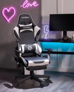 Gamingstol VICTORY Kunstlæder Hvid