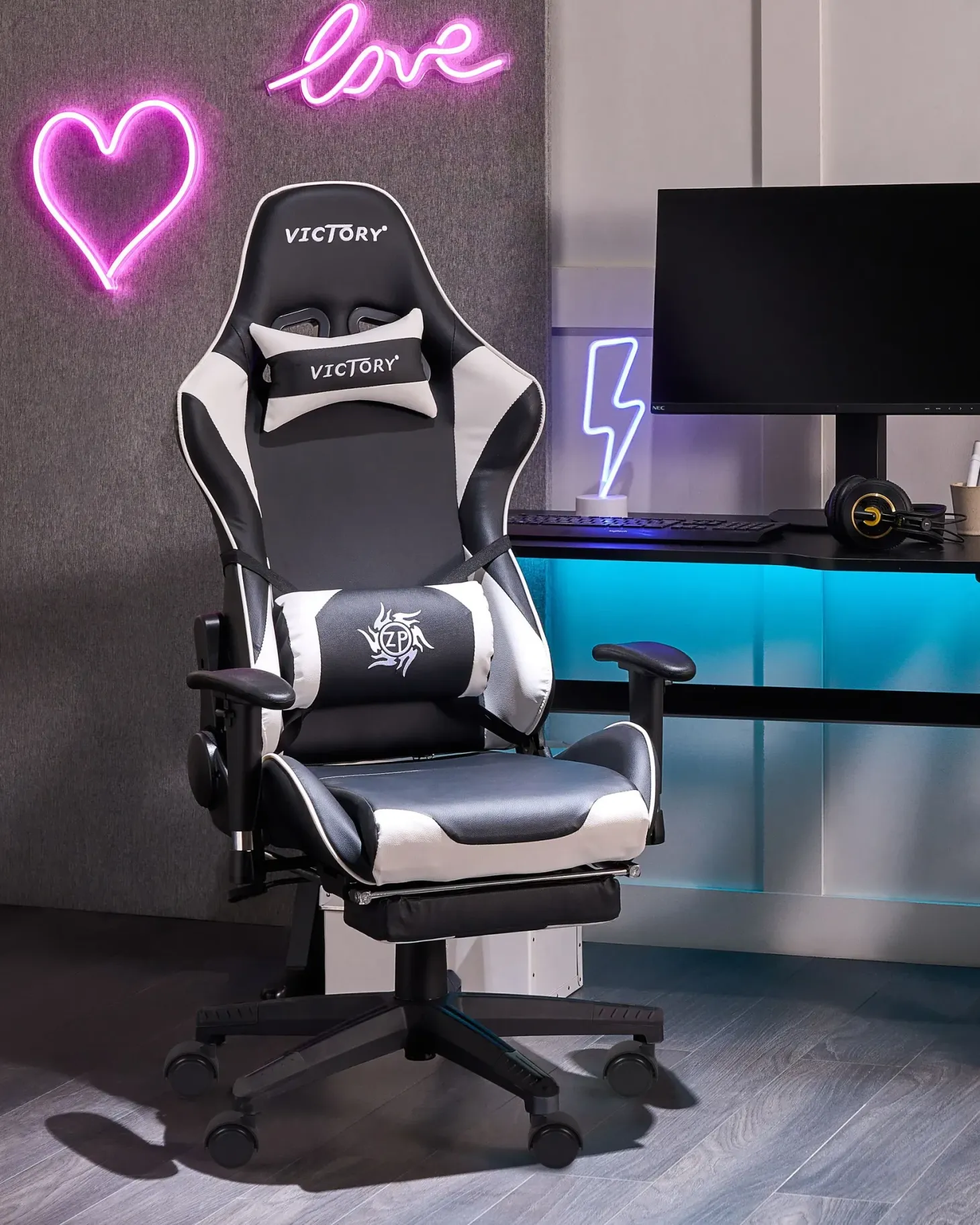 Gamingstol VICTORY Kunstlæder Hvid