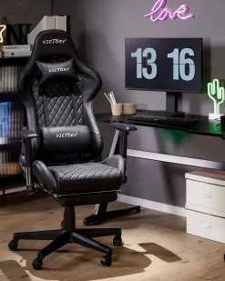 Gamingstol VICTORY Kunstlæder Sort