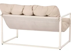 GARDA 4 personers Loungesæt med bord Beige Metal