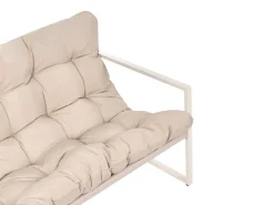 GARDA 4 personers Loungesæt med bord Beige Metal
